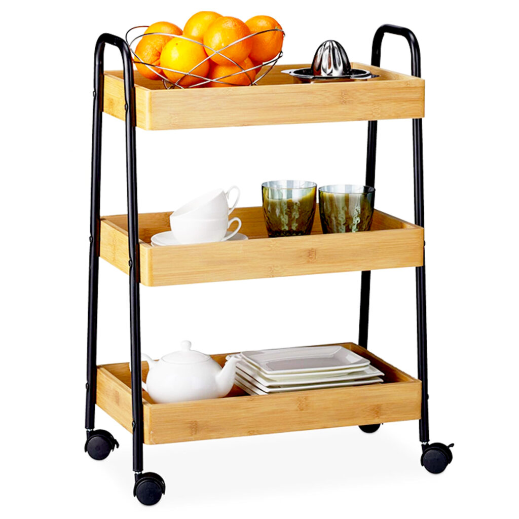 Bamboo Serving Trolley
