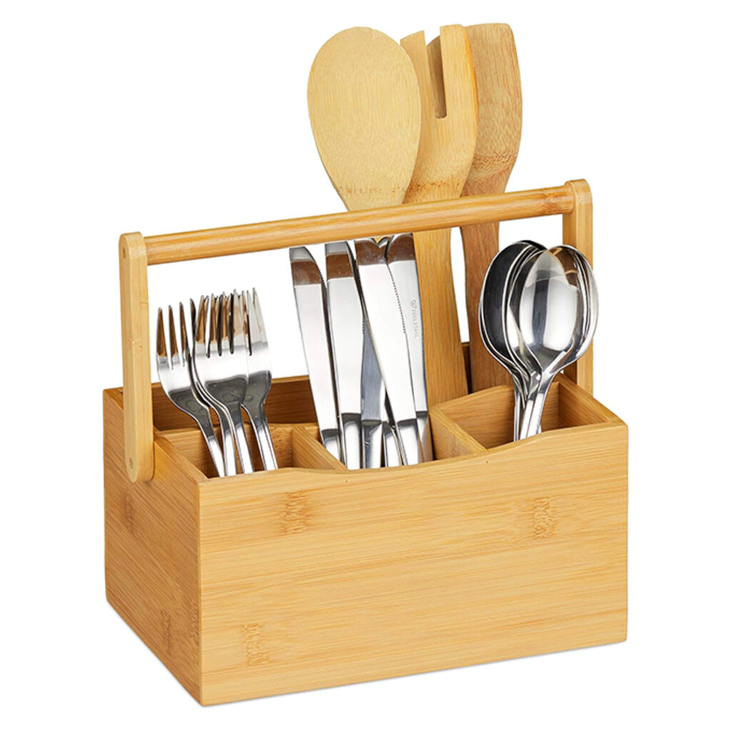 Bamboo Cutlery Caddy