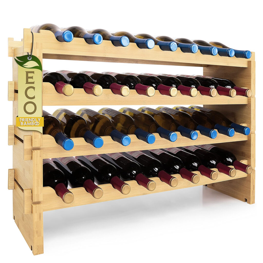 4 Tier Stackable Wine Rack